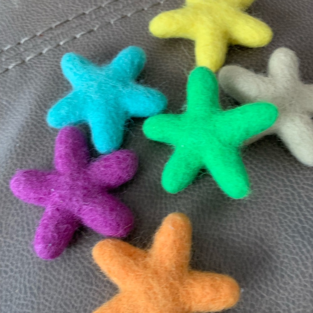 Lovevery felt basket with stars